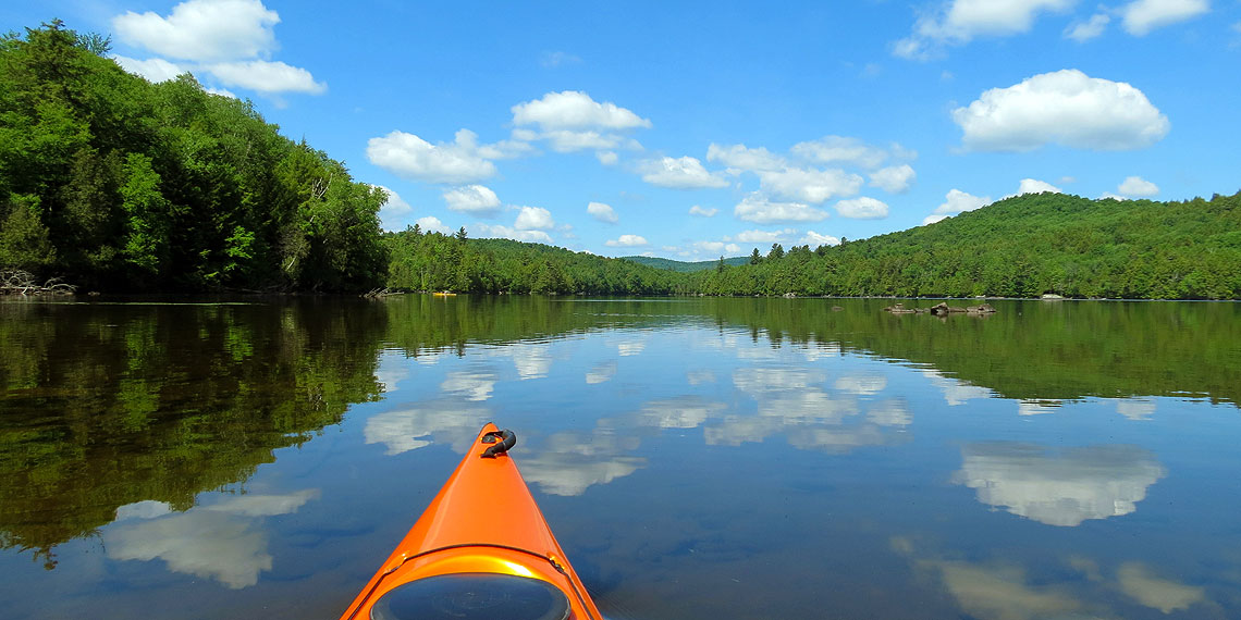 Clouds on kayak