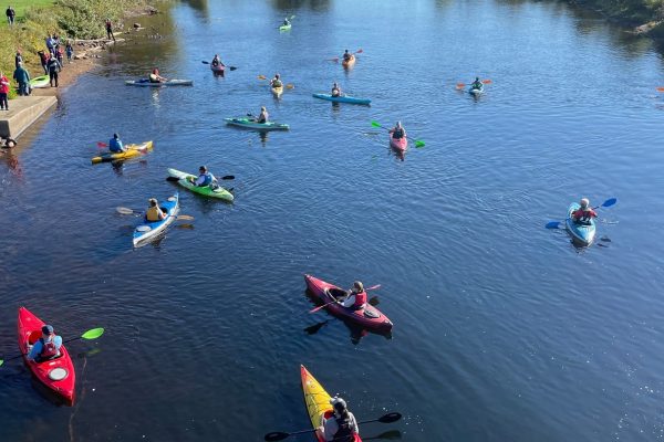 Kayakers on Saranac River