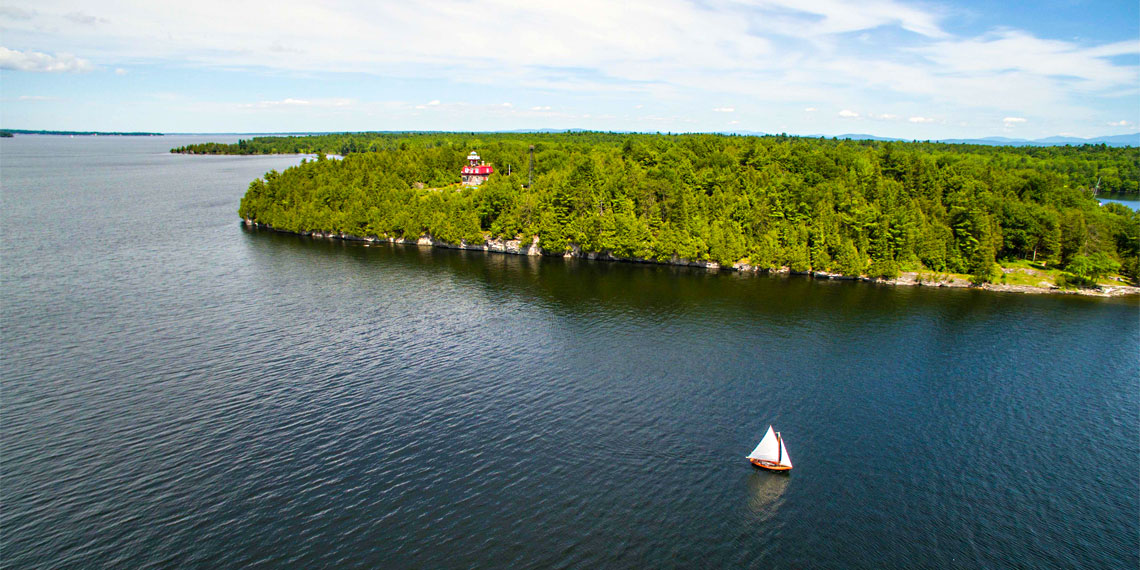 Valcour Lighthouse sailboat Carlin